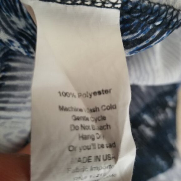 Lularoe Blue Black Sheer Open Cardigan - Picture 3 of 4